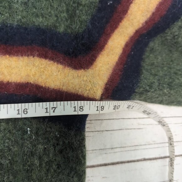 Vintage Eddie Bauer Green Striped Wool Crewneck Sweater Men Size Large - Picture 3 of 5